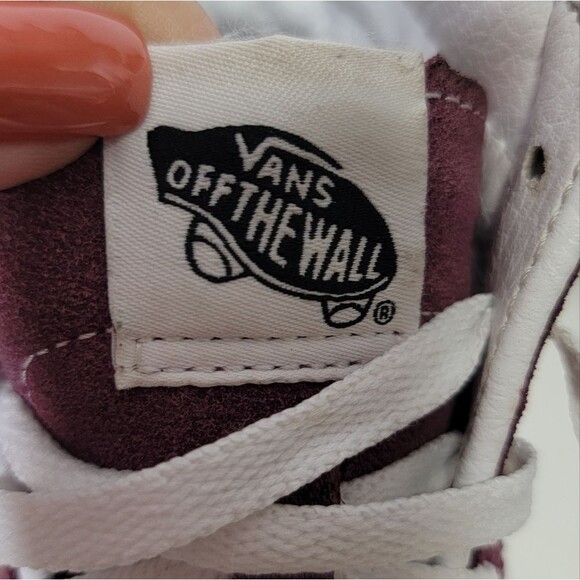 Vans of the Wall Burgundy Hightop sneaker shoes size 7.5 - Picture 6 of 8